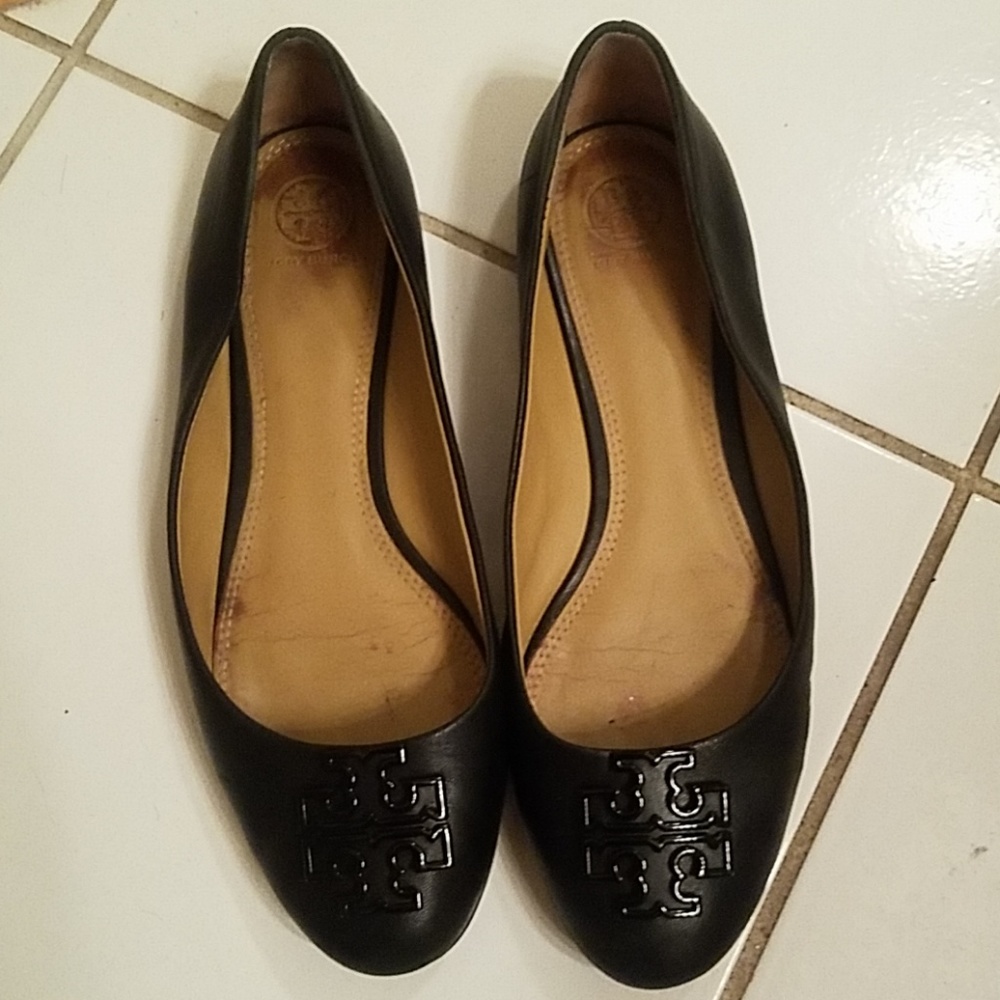 Tory Burch Black Flats